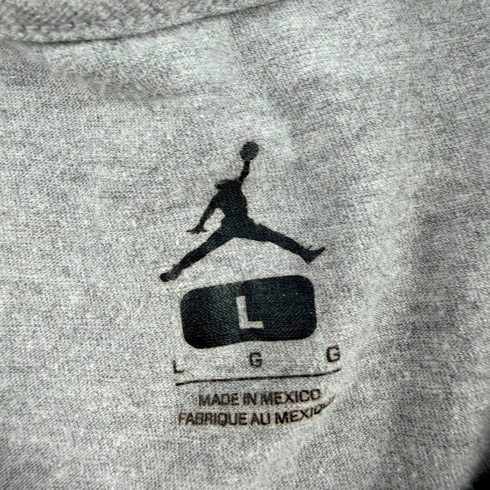 Jordan‎ Air Flight Men's L Large Graphic T-Shirt Grey Heather Jumpman Logo